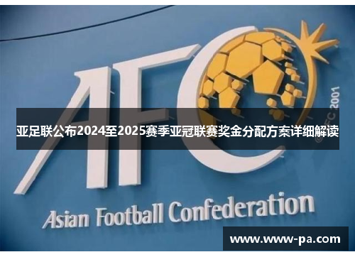 亚足联公布2024至2025赛季亚冠联赛奖金分配方案详细解读